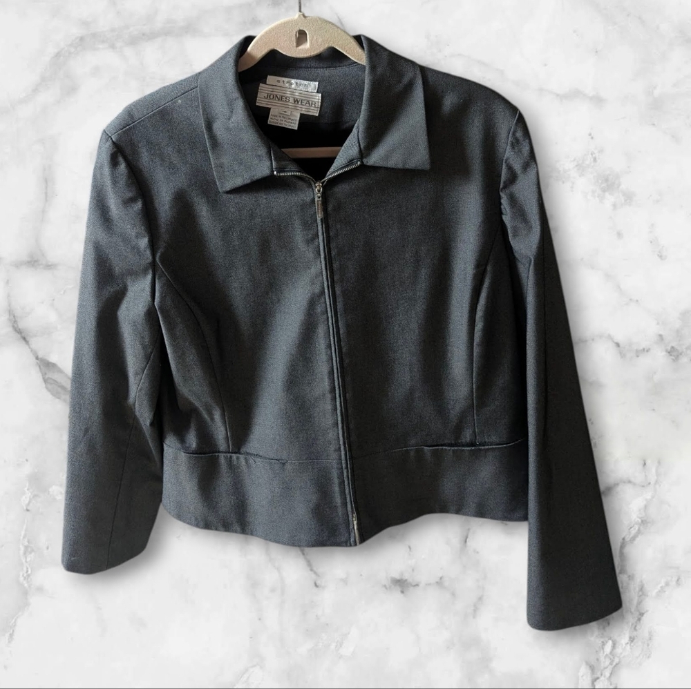 Jones Wear Dark Gray Jean Jacket